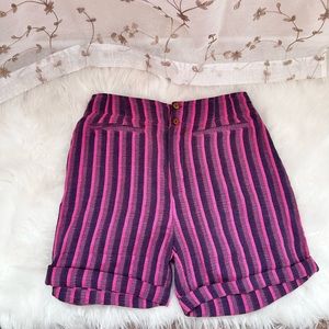 Soft Surrounding Pin-strip Shorts.